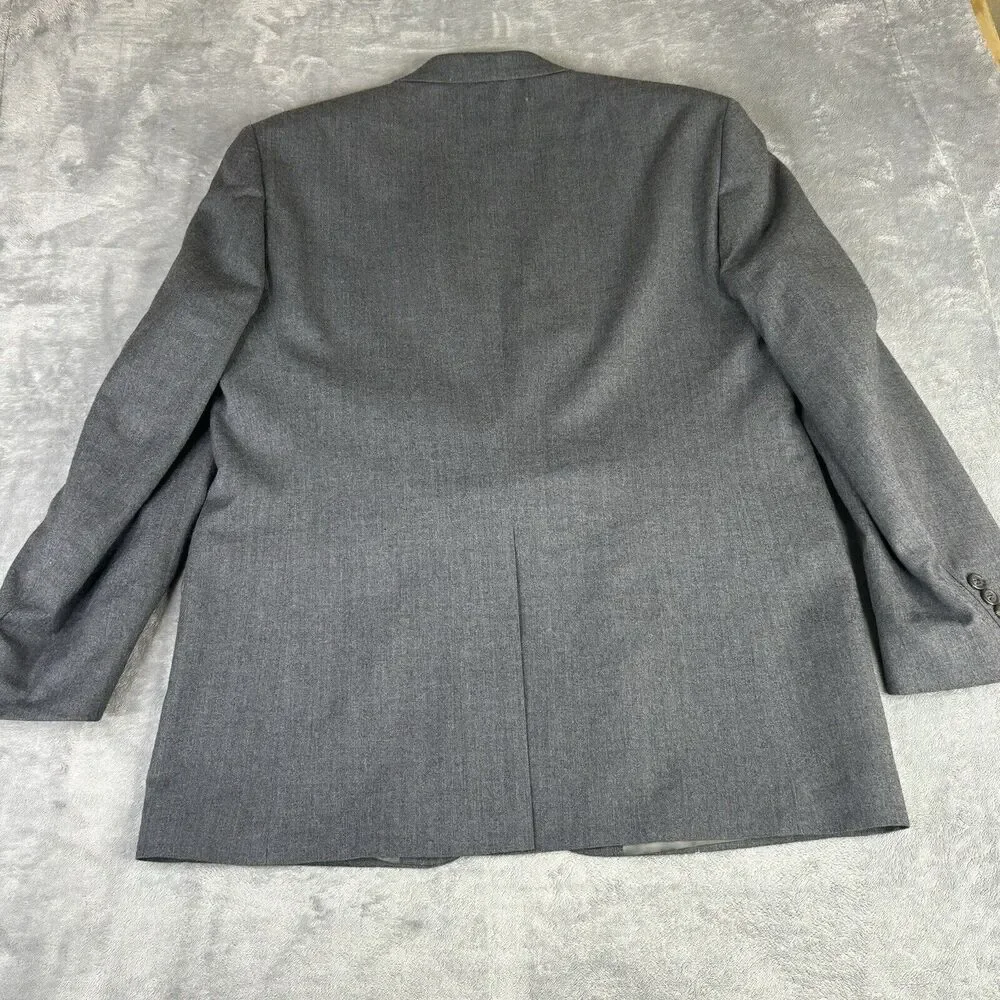 CHAPS Sport Coat Mens 42R Gray 100%‎ Wool Jacket 2 Button Fully Lined